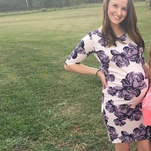 Pink blush maternity dress in XS